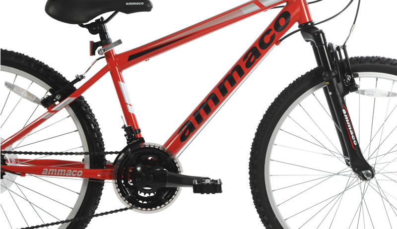 Ammaco Evade 24 inch Wheel Mountain Bike Red-5